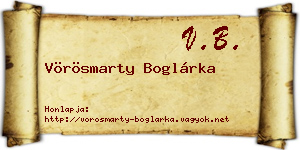Vörösmarty Boglárka névjegykártya